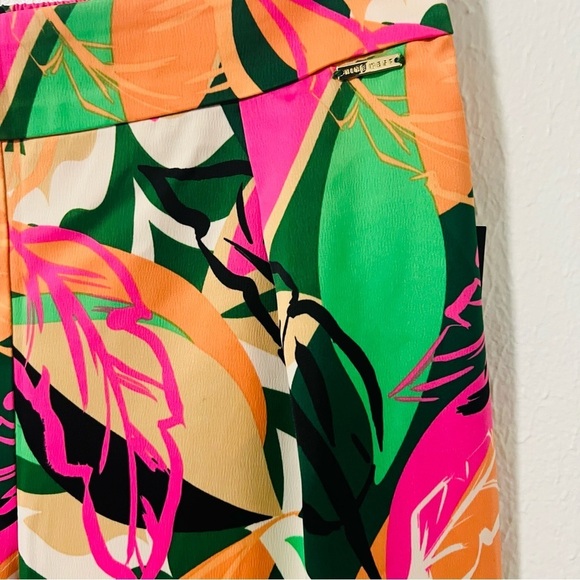 Nine West Women’s Cullote Small Green Chili Multicolor NWT Capri Pants Pull On - Picture 3 of 13